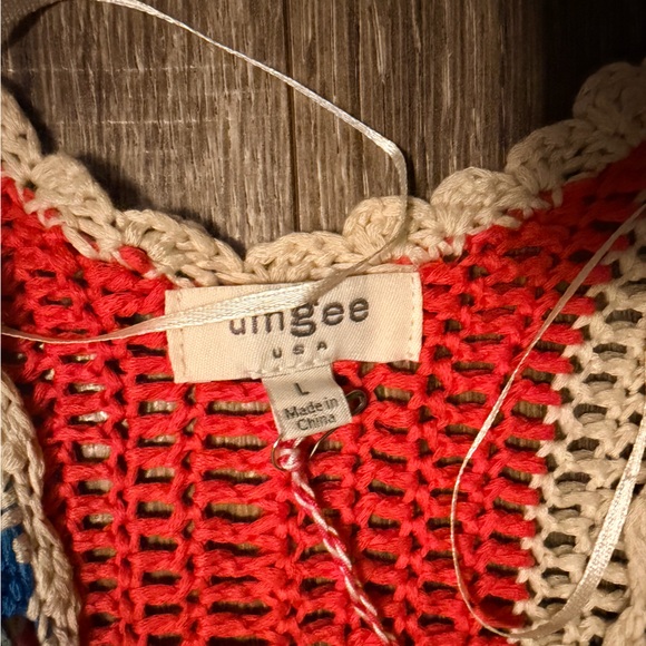 Umgee Multicolor Crochet Vest - Picture 5 of 8